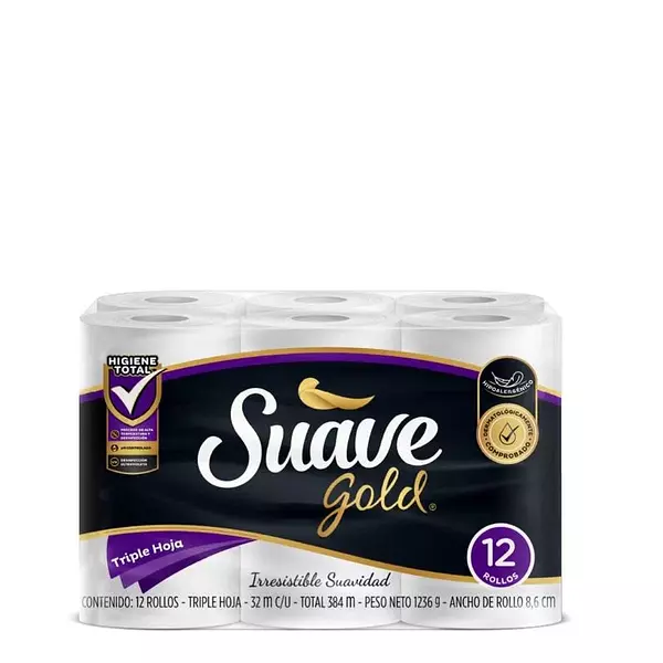 Papel Higiénico Suave Gold X12