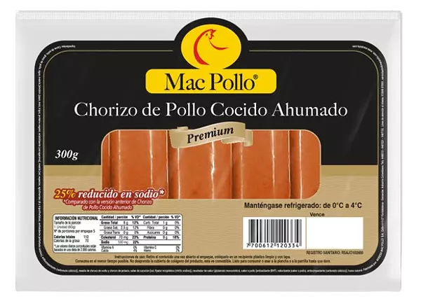 Chorizo Ahumado Mac Pollo X8