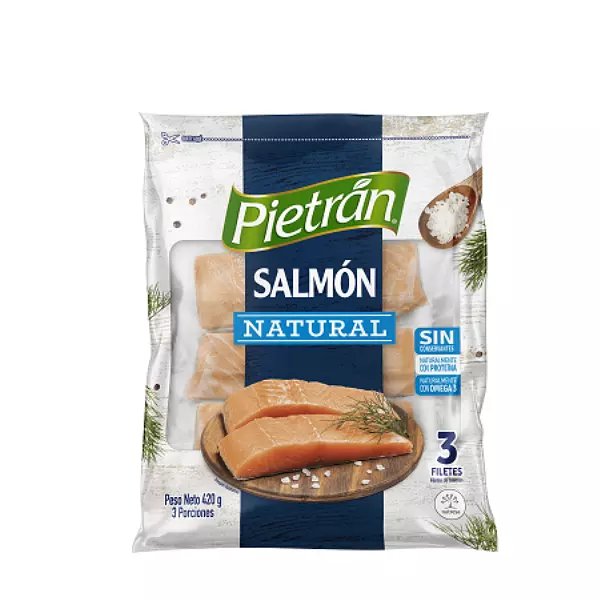 Filetes De Salmón Natural Pietrán X3