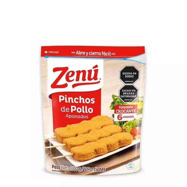 Pinchos De Pollo Apanados Zenú X6