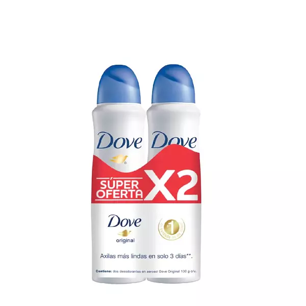 Desodorante En Aerosol Dove Original X2