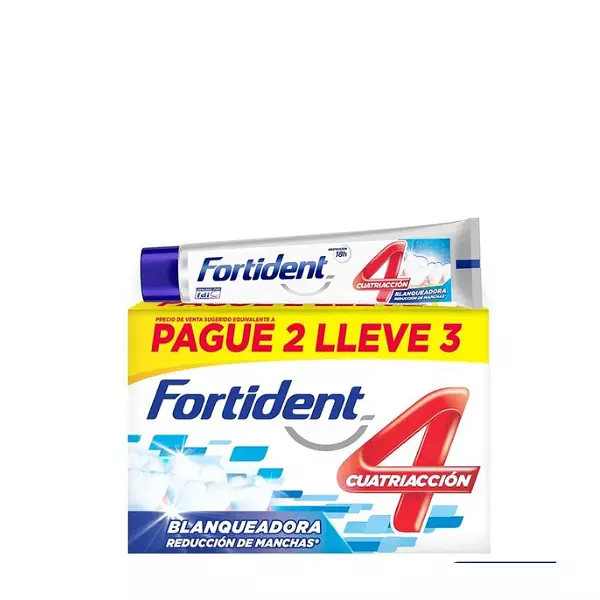 Crema Dental Fortident Blanqueadora X3