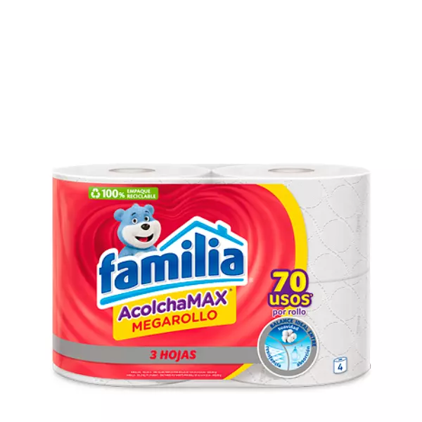 Papel Higiénico Familia Acolchamax Megarrollo X4