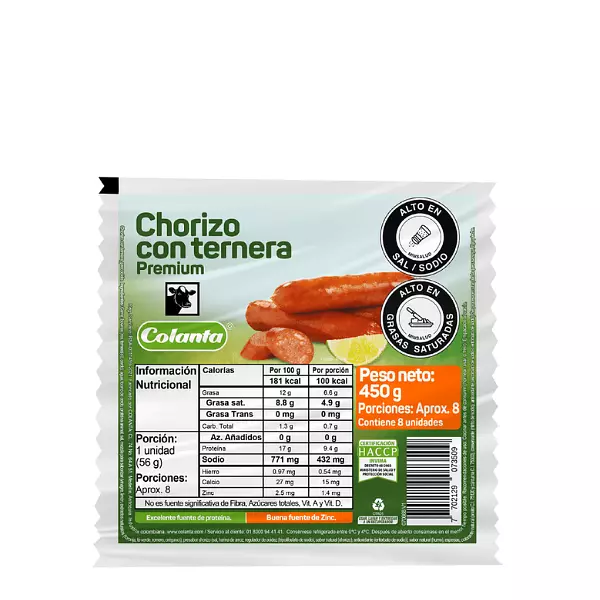 Chorizo Ternera  Colanta 