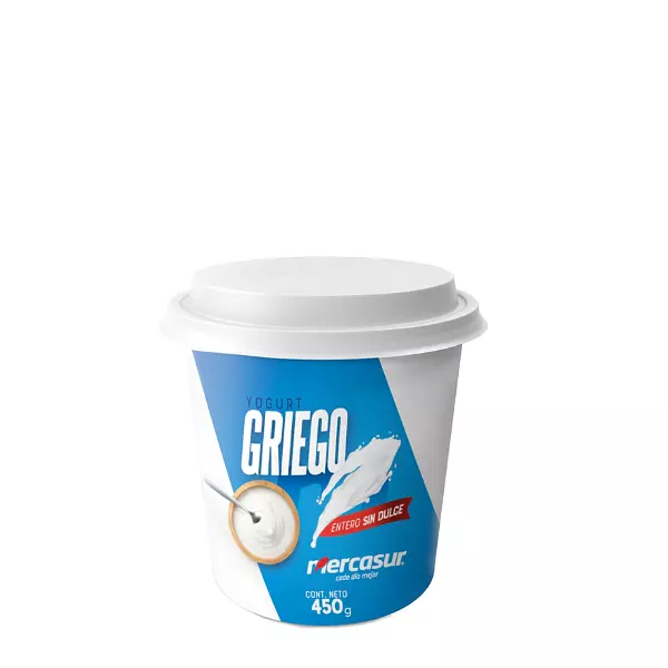 Yogurt Griego Sin Dulce Mercasur X 450 Gr