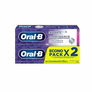 Crema Dental Oral-B 3d White X 90g X 2und