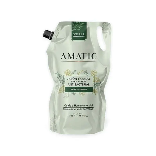 Jabón Líquido Para Manos Amatic Frutos Verdes