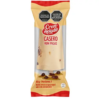 Helado Casero Ron Pasas Ri X60gx25un