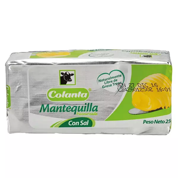 Colanta Mantequilla Sal 250gr