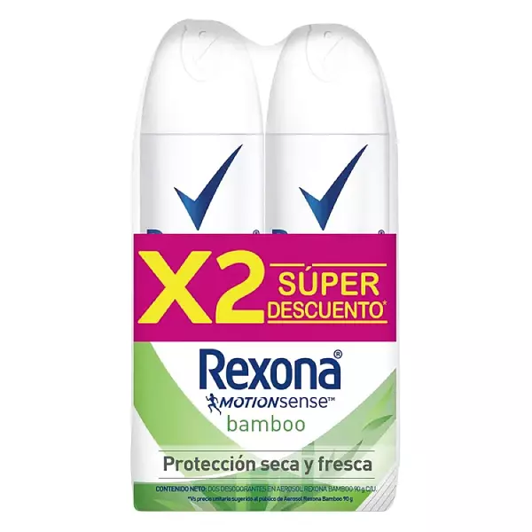 Desodorante En Aerosol Rexona Aerosol Bamboo X2