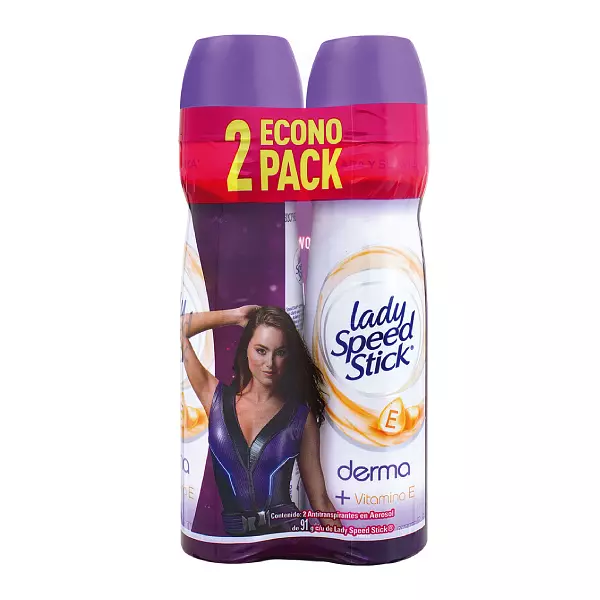 Desodorante En Aerosol Lady Speed Stick Dermo Aclarant X2