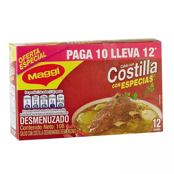 Caldo De Costilla Maggi X12