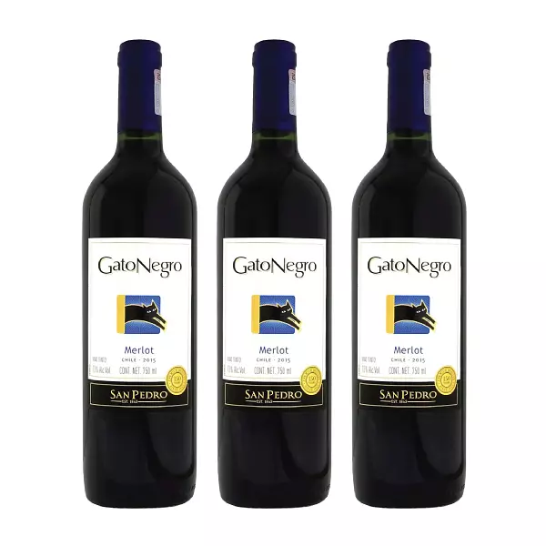 Vino Tinto Gato Negro Merlot Paga 2 Lleva 3