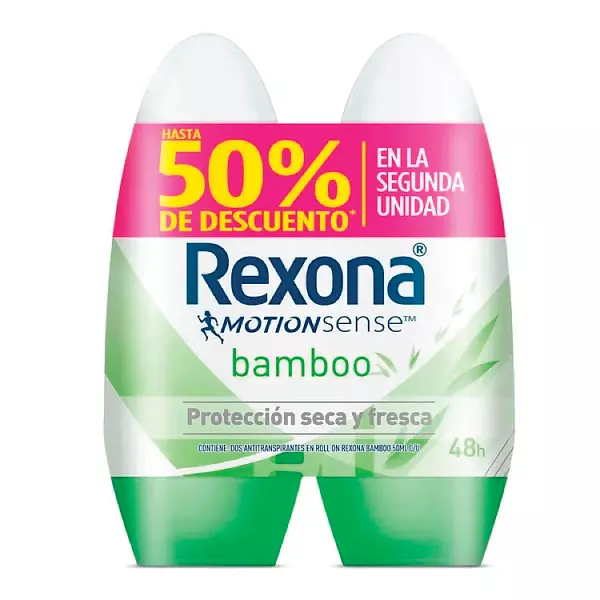 Desodorante Rexona En Rollon Bambú X2