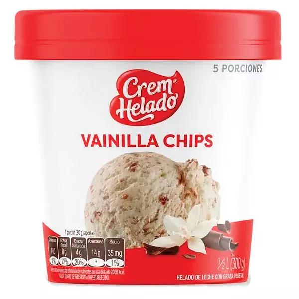 Crem Helado Tradiconal Vnilla Chp