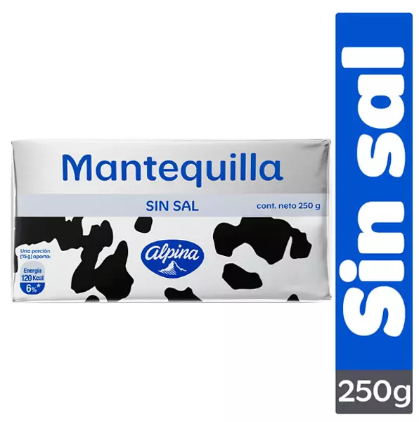 Alpina Mantequilla Sin Sal 250g