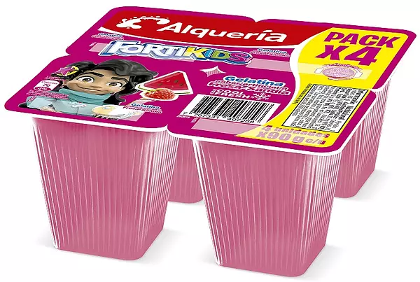 Gelatina Fortikids Alquería Sandia/Fresa X4