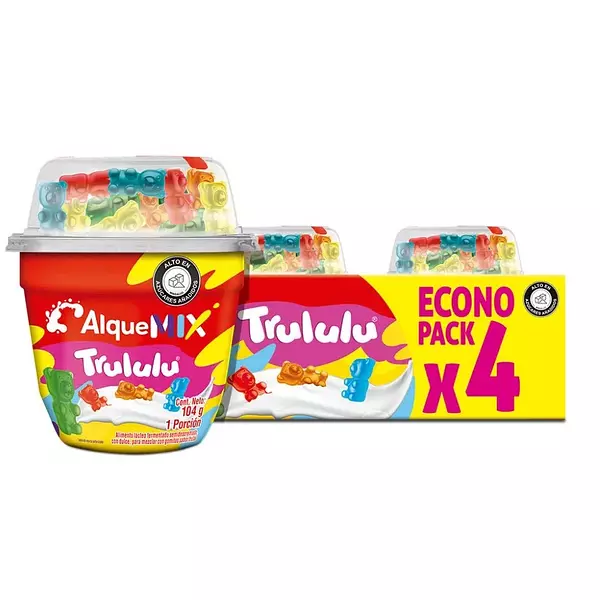 Yogurt Fortikids Alquería Trululu X4