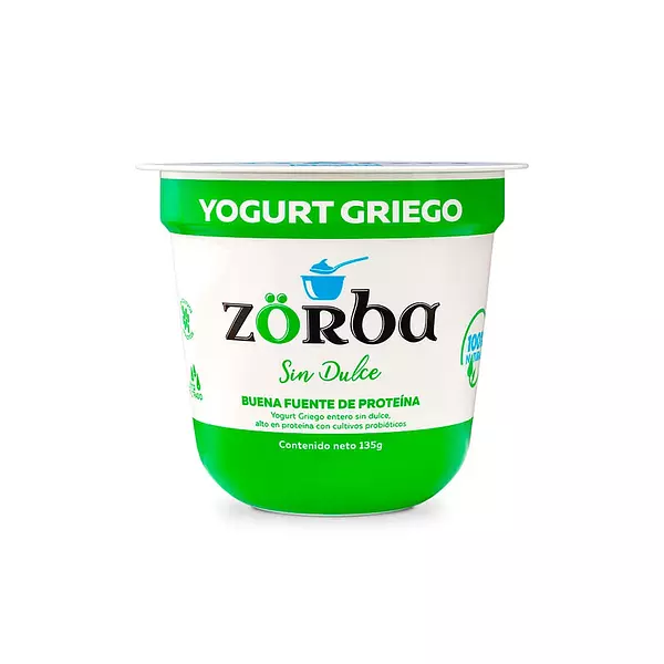 Yogurt Griego Zorba Entero Sin Dulce