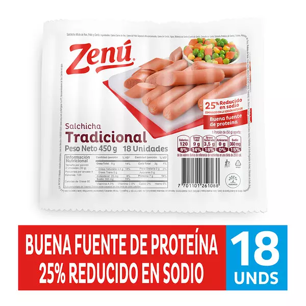 Zenu Salchicha Tradicional X18