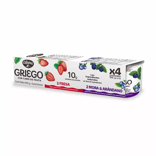 Yogurt Griego Alpina Multisabor X4