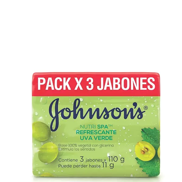 Jabón De Baño Johnson & Johnson Uva X3