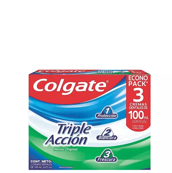 Crema Dental Colgate Accion X3