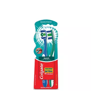 Cepillo Dental Colgate 360° Suave X2