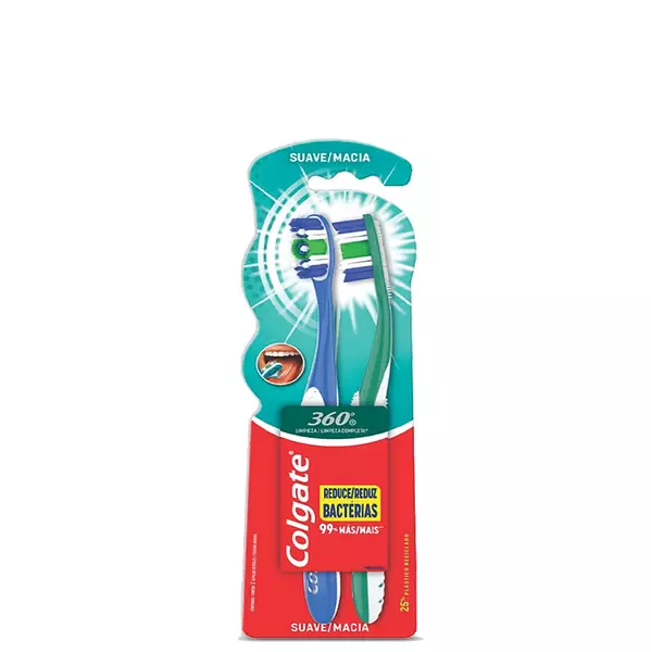 Cepillo Dental Colgate 360° Suave X2