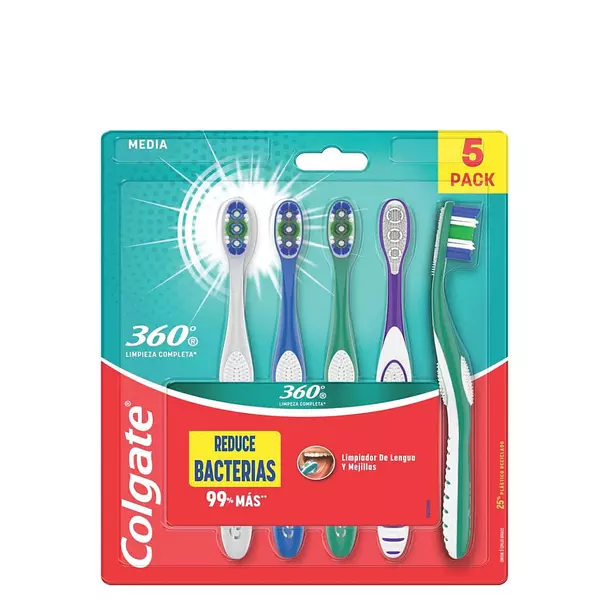 Cepillo Detal Colgate 360° Limpieza Completa X5