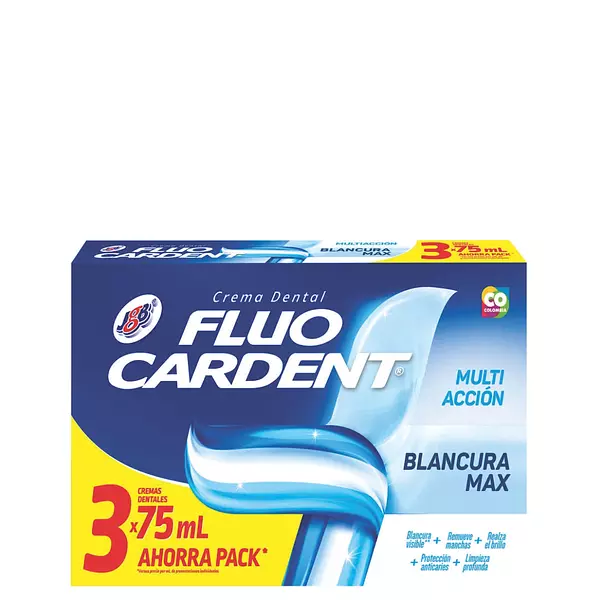 Crema Dental Fluocardent Blancura Max X3