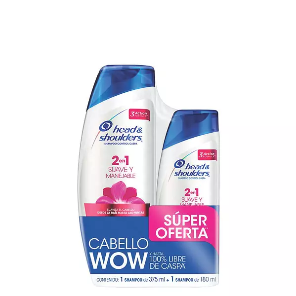 Shampoo H&S Suave Y Manejable 2en1 X2