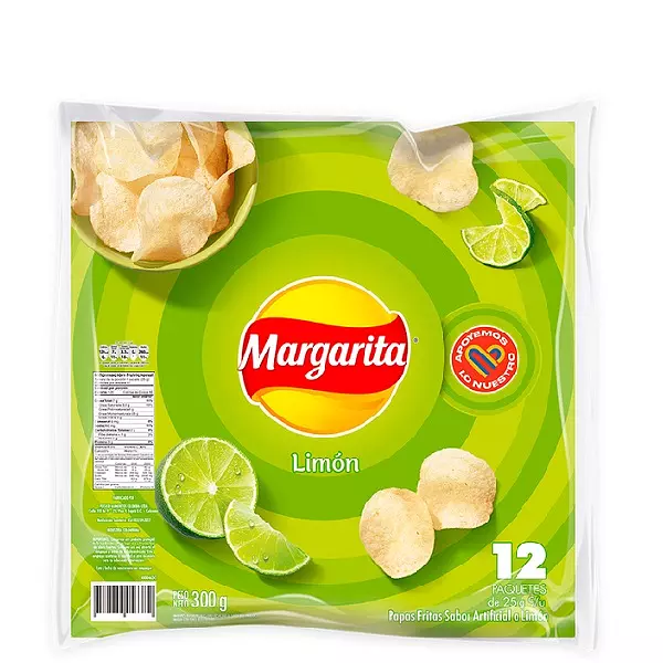 Papas Margarita De Limón X12