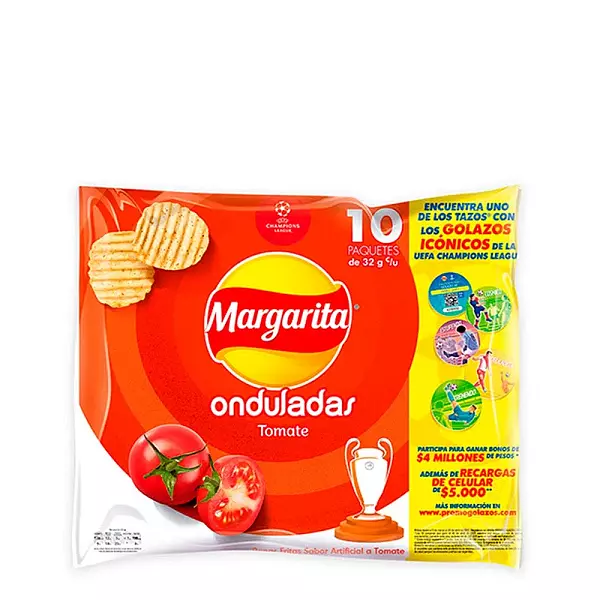 Papas Margarita Onduladas De Tomate X10