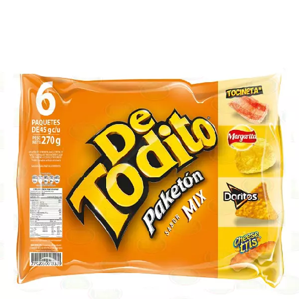 Papas Detodito Mix Paketon X6