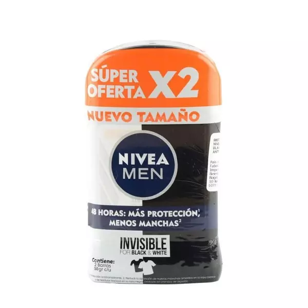 Nivea Des Barra 50g X2 Men Inv B&W P.E.