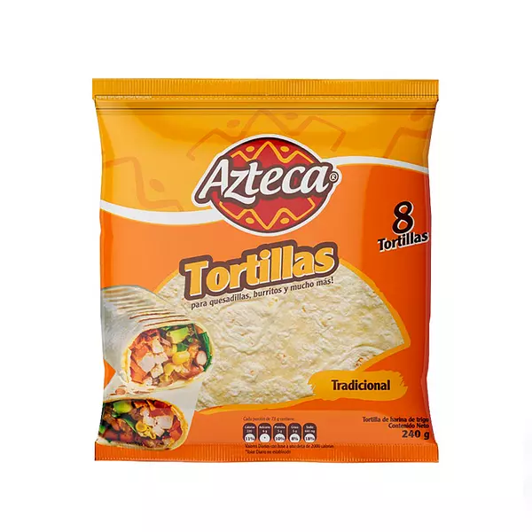 Azteca Tortilla Fajtas Trad X8