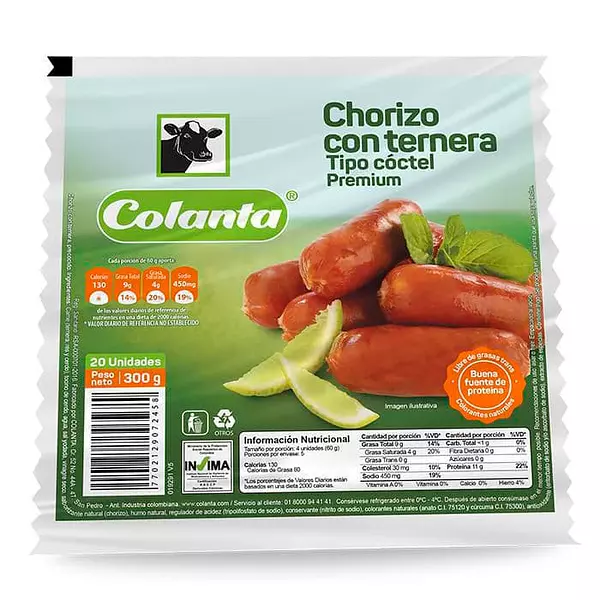 Col Chorizo Coctel Ternera