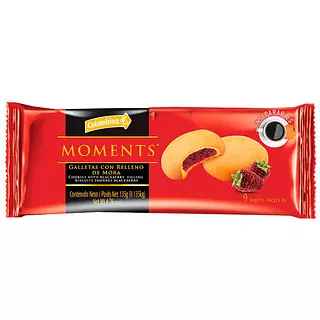 Galletas Colombina Moments Rellena Mora