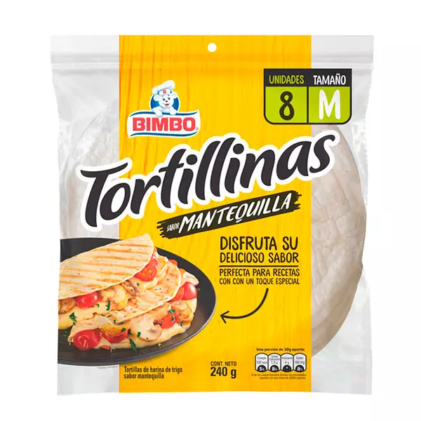 Tortillas Bimbo Mantequilla M X8