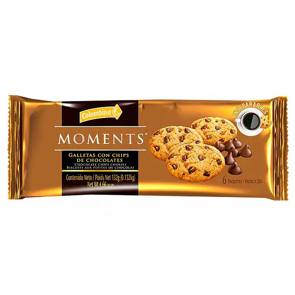 Galletas Colombina Moments Chip Chocolate