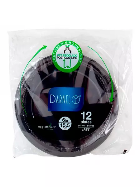 Darnel Plato Pet 15.5 Cm Negro X12