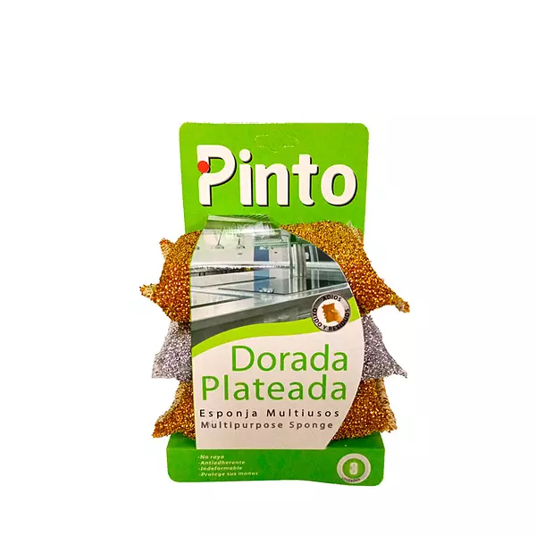 Esponja Mult Dorada Plateada 3