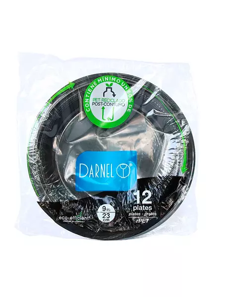 Darnel Plato Pet Negro X12