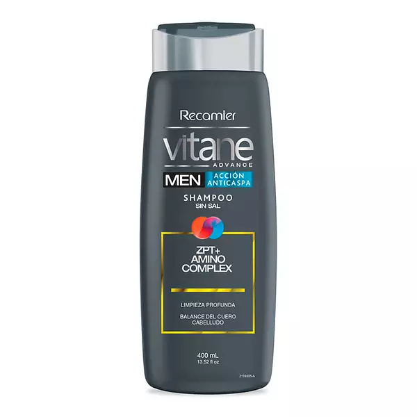 Shampoo Vitane Men Acción Anticaspa