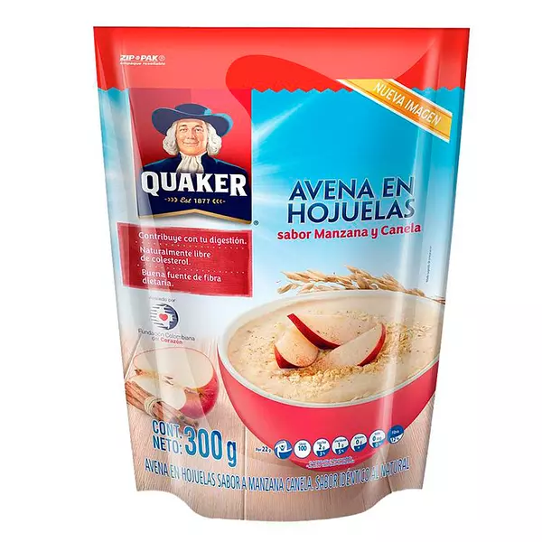 Avena En Hojuelas Quaker Manzana Y Canela