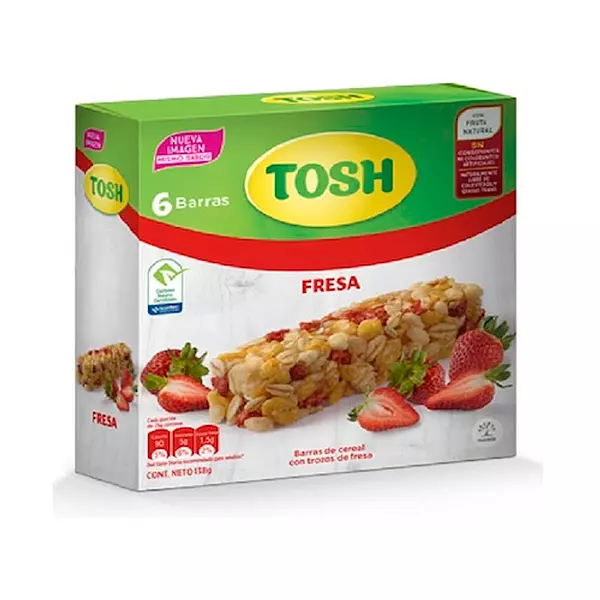 Tosh Barra Cereal Fresa X6