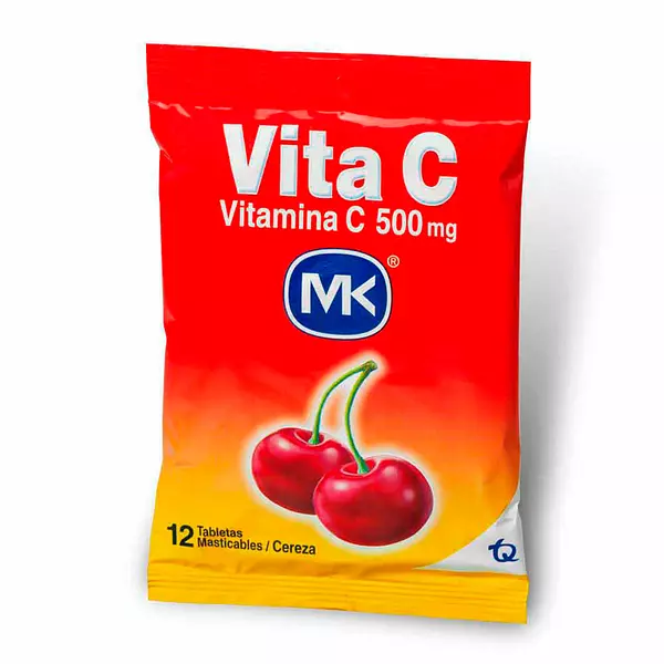 Vitamina C Mk Cereza X12 Tabletas 500mg