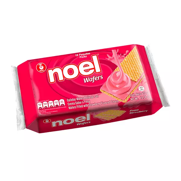 Noel Wafers Fresa Mas Crema