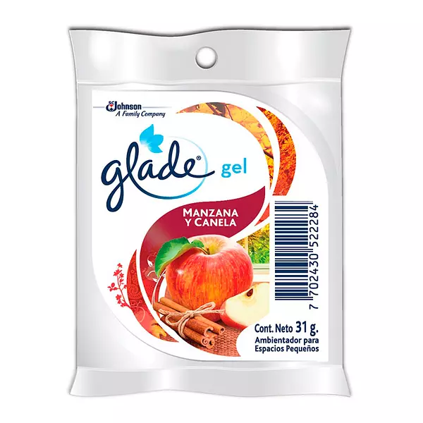 Ambientador Glade En Gel Bolsa Manzana Canela